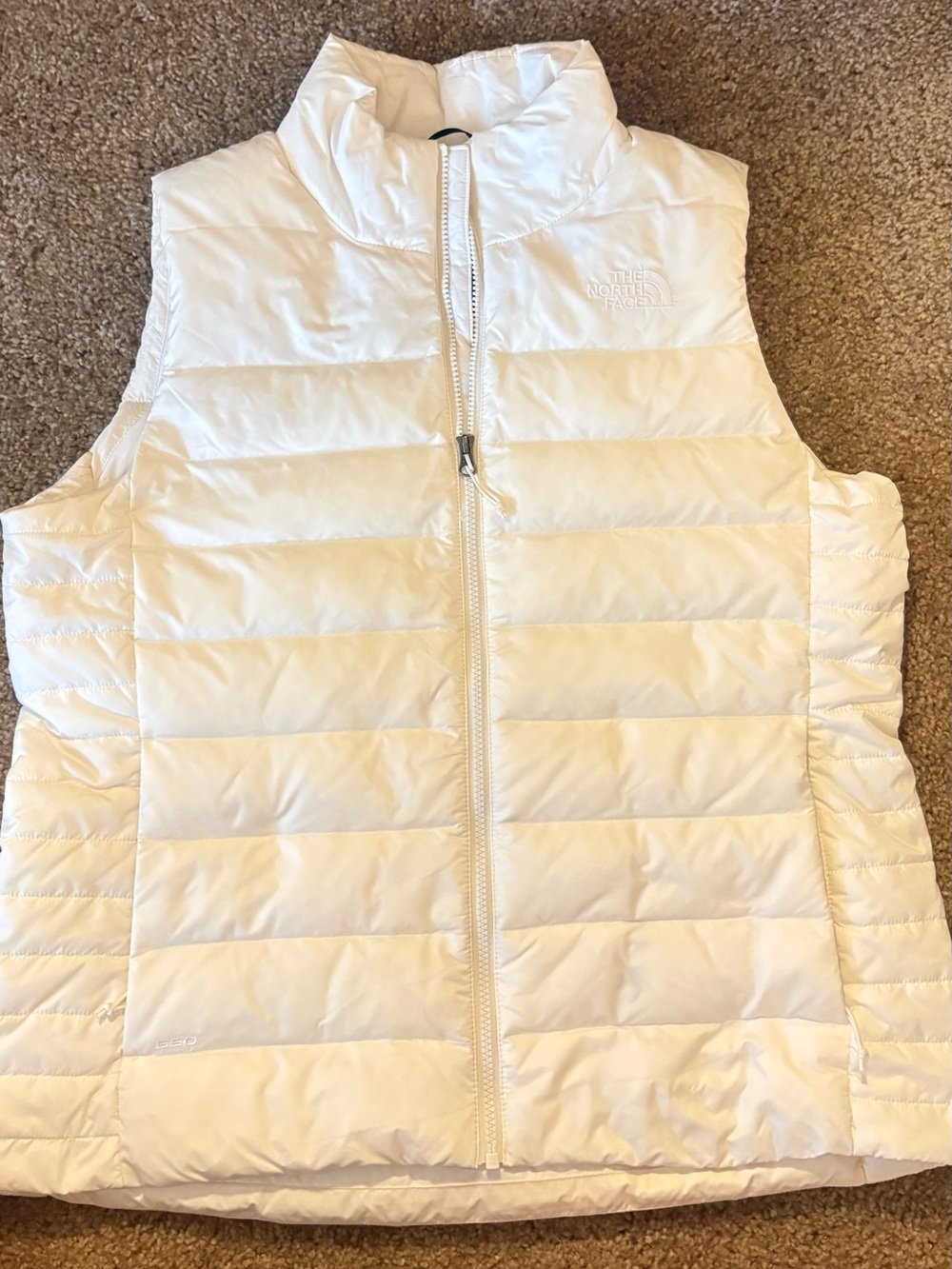 The North Face White Quilted Puffer Vest